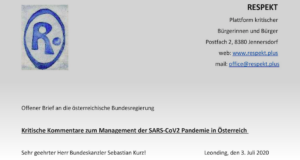 Offener Brief Plattform Respekt